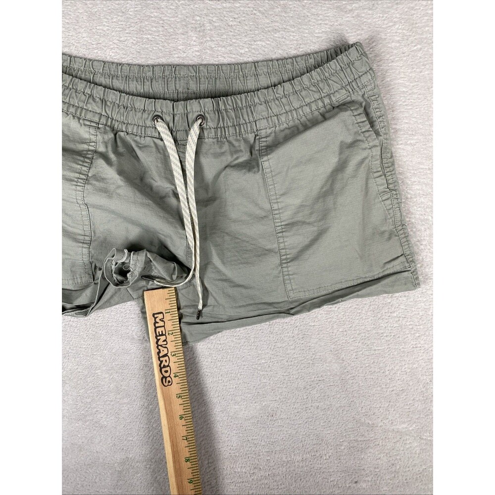 Vuori Vintage Ripstop Shorts Womens Large Charcoal Gray Raw Hem VW385 - Picture 4 of 7